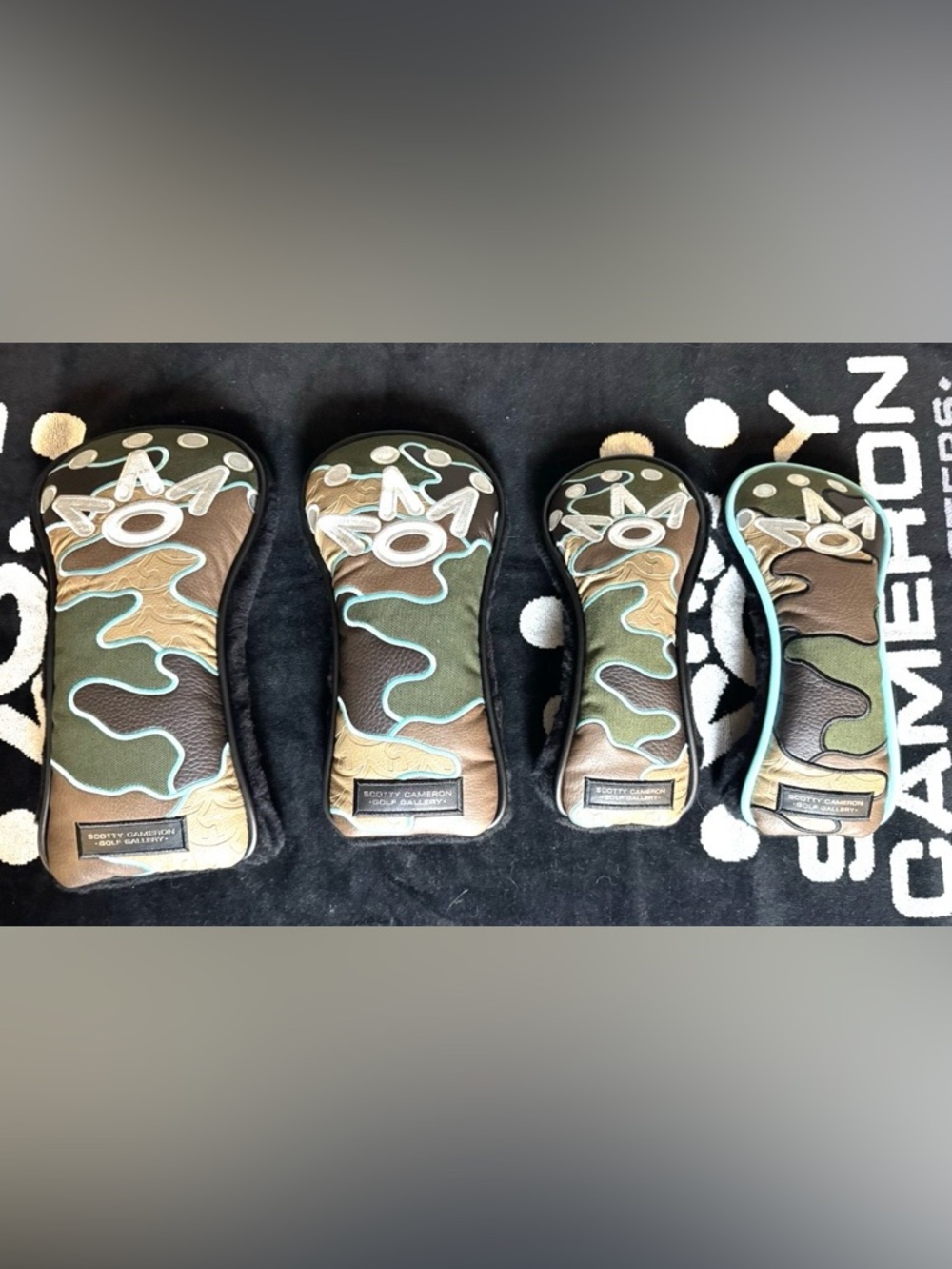 Scotty Cameron Gallery Exclusive Headcover Set of 4 Tiffany Camo Crown Collage